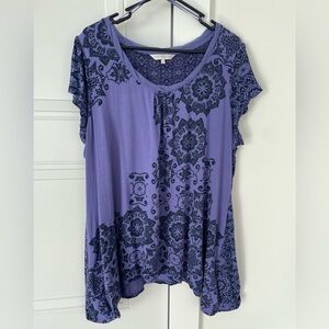 Rocha John Rocha Purple Top Blouse UK Size 22 (US 18)